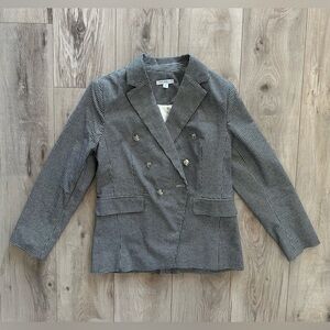 Free Assembly Women's Black and White Checkered Blazer Jacket